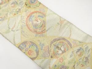 佐賀錦　竹節に鳳凰・花模様織り出し　袋帯